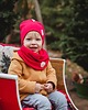 czapki dziecięce Czapka zimowa z kominem-czerwona z pomponem 4