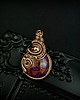 wisiory Wisiorek z fioletowym agatem wire wrapping 5