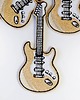naszywki na ubrania Naszywka naprasowanka GITARA ELEKTRYCZNA BEŻOWA termoprzylepna haft 4x9,6cm 3