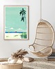 plakaty Plaża surferów - plakat 50x70 cm - wakacje pod palmami 1