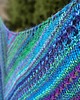 szale damskie Blue Flowers / chusta z jedwabiem 2