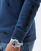 bluzy męskie Bluza męska z kieszenią zapinaną na zamek - jeansowa V6 B1349 3