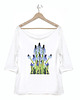t-shirt damskie Szafirki Długi biały oversize 1