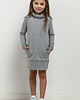sukienki dla dziewczynki Sukienka z golfikiem i kieszeniami dla dziewczynki, MMD37, czarna 5