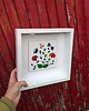 inne Kafelek ozdobny kociewski w ramie, ręcznie malowany, 25 cm x 25 cm. 1