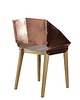 krzesła Miedziane krzesło na drewnianych nogach 6