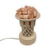 lampy stołowe Rzeźbiona lampa solna z naturalnej soli kamiennej ceramiczna lata 70. 8