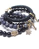 bransoletki z kamieni naturalnych Navy blue and denim /07.04.22/ -  set 3