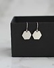kolczyki srebrne Small Hexagon Earrings in Silver 2