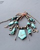 naszyjniki - inne Turkusowy naszyjnik w stylu boho unikat handmade dla fanki turkusów PREZENT 3
