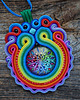 wisiory Kolorowy wisior soutache z mandalą 3