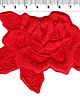 naszywki na ubrania Naszywka naprasowanka RÓŻA CZERWONA termo haft dla dzieci 9,2x7,5cm 1