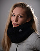 szale damskie Komin Monolit 01 - CZARNY 2