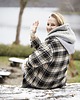 czapki damskie Kaptur Alpaka Boucle Grey 2