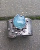 bransoletki wire wrapping Akwamarynowe jeziorko - bransoletka regulowana 4