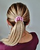 gumki do włosów Gumka jedwabna, scrunchie, frotka powder pink MINI 1