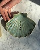 mydelniczki Ceramiczna Mydelniczka z Odpływem Muszelka Muszla Jasno Zielona 3
