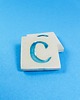 magnesy Ceramiczny magnes, niebieska literka C 1