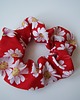gumki do włosów Gumka scrunchie stokrotki czerwona 2