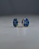 kolczyki ceramiczne Kolczyki ceramiczne zielono kobaltowe zdobione złotem #029 1