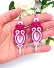 kolczyki soutache Amaya kolczyki sutasz różowe wiosenne lekkie 1