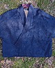 kurtki damskie Kimono granatowe jedwab i len. 5