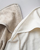 przewijaki i ręczniki dla dzieci Lniany ręcznik frotte z kapturkiem CREAMY WHITE 6