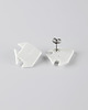 kolczyki ceramiczne Kolczyki z Porcelany Origami Rybki Duże Białe 4