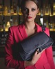 torby na ramię Torebka skórzana granatowa Karla marki Bolsa 1
