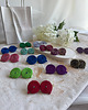 kolczyki soutache Małe fioletowo- złote kolczyki koła 3