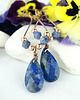 kolczyki wire wrapping Długie kolczyki z lapis lazuli 6