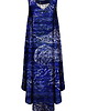 sukienki maxi damskie Granatowa SUKIENKA maxi na ramiaczkach, autorski print OCEAN 100% wiskoza 8