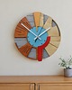zegary Drewniany Zegar Ścienny  Duży Geometryczny  /48cm  - Cichy Mechanizm 2