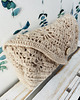 apaszki Ciepła apaszka handmade Daisy Chain różowy beż chusta z merino 5