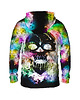 bluzy męskie Męska Bluza z kapturem Neon Skull 1