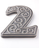 napisy dekoracyjne i tabliczki Numer domu, cyfra 2, szary, do przykręcenia 2