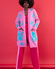kardigany damskie KOLOROWY BAWEŁNIANY KARDIGAN F1655 SWEETPINK 3