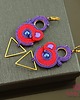 kolczyki soutache Różowo fioletowe kolczyki sutasz 2