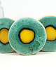 podkładki do kuchni Ceramiczne podkładki pod kubek - pawie oko 3