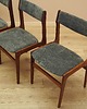krzesła Komplet czterech krzeseł tekowych, duński design, lata 70, produkcja: Dania 1