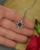 wisiory Mały wisiorek róża wiatrów fioletowy ametyst wire wrapping 5