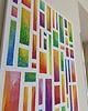 obrazy Obraz 75x 55cm  Geometria Szczęścia Multikolor Radosny Pastele Olejne 3