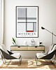 plakaty Plakat Mondrian gray 2