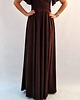 sukienki maxi damskie Sukienka wieczorowa maxi czekoladowy brąz drapowana 36-56 3