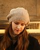 czapki damskie Błękitna czapka beretowa z wełny alpaki 3