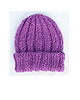 czapki damskie Czapka beanie  fiolet z wełną moher 4