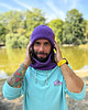 czapki damskie Męska bawełniana czapka beanie logo ekoskórka Fiolet 5