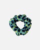 gumki do włosów Jedwabna scrunchie gumka frotka midi geometryczna niebieska 1