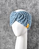 opaski do włosów WOOLY błękitna wełniana opaska 1