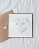 kartki scrapbooking Perłowe serce. Kartka ślubna 1